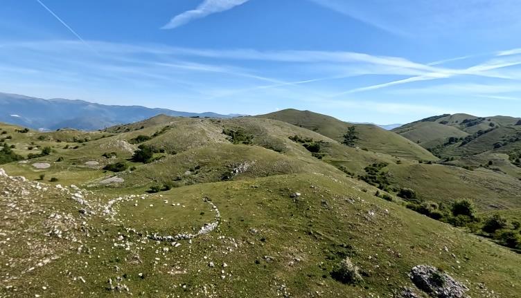 Vista dalla cresta prima dell'atterraggio
